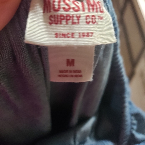 Mossimo m country chic super soft denim ruffle flounce neckline eyelash hems - Picture 8 of 9